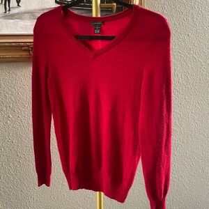 Only Mine Red V-Neck Women's Sweater